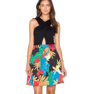 Alice + Olivia Ali dress in the Jungle Hibiscus print